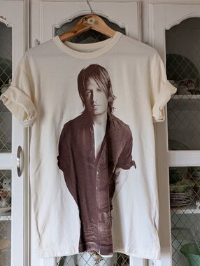 VTG Keith Urban 2007 World Tour Concert Tee Souvenir Cream T-Shirt Graphic